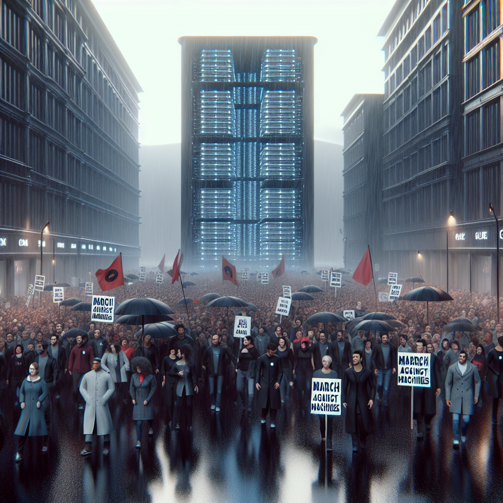 ロンドンで反AIデモ、データセンター建設に抗議